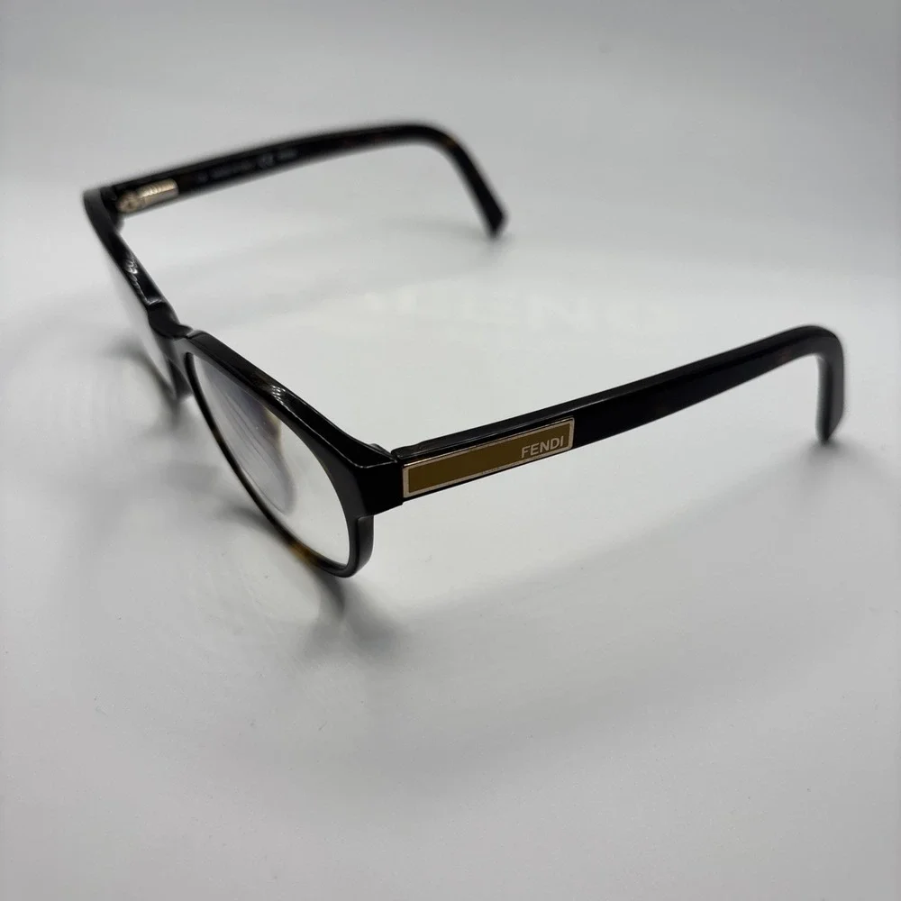 Fendi F979 214 Women's Cat Eye Havana Brown Gold Eyeglasses Frame 51-17-135 #288
